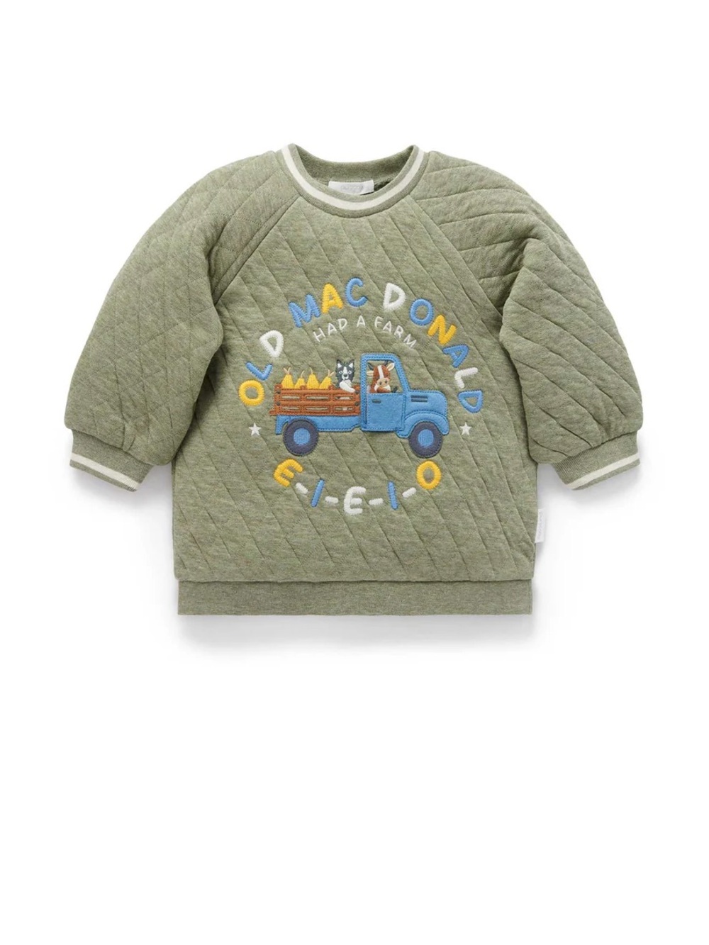 PUREBABY | Farm Quilted Windcheater in Olive Green